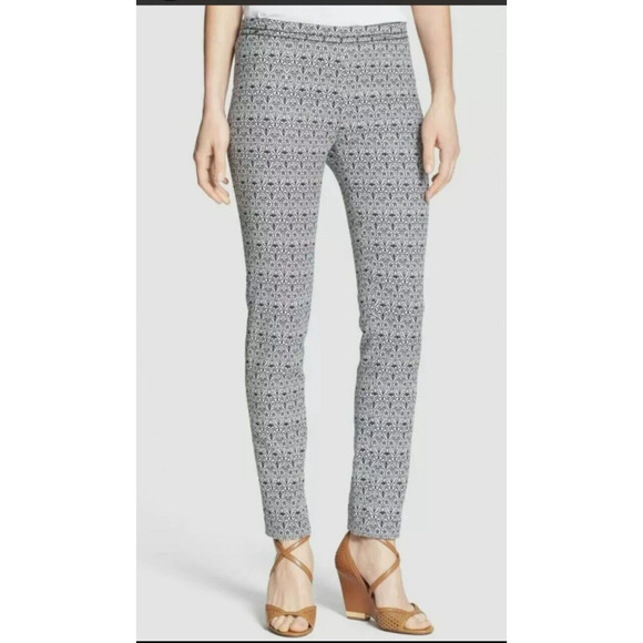 Tory Burch Heidi Jacquard Pants size 6. Cotton Blend A Tory Favorite - Picture 3 of 8